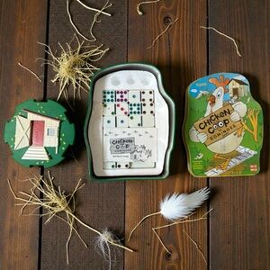 Chicken Coop Dominoes Game Set